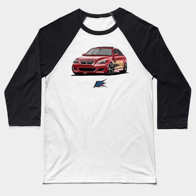 bmw m5 v10 red Baseball T-Shirt by naquash